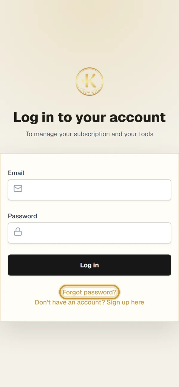 Screenshot: Forgot your password?