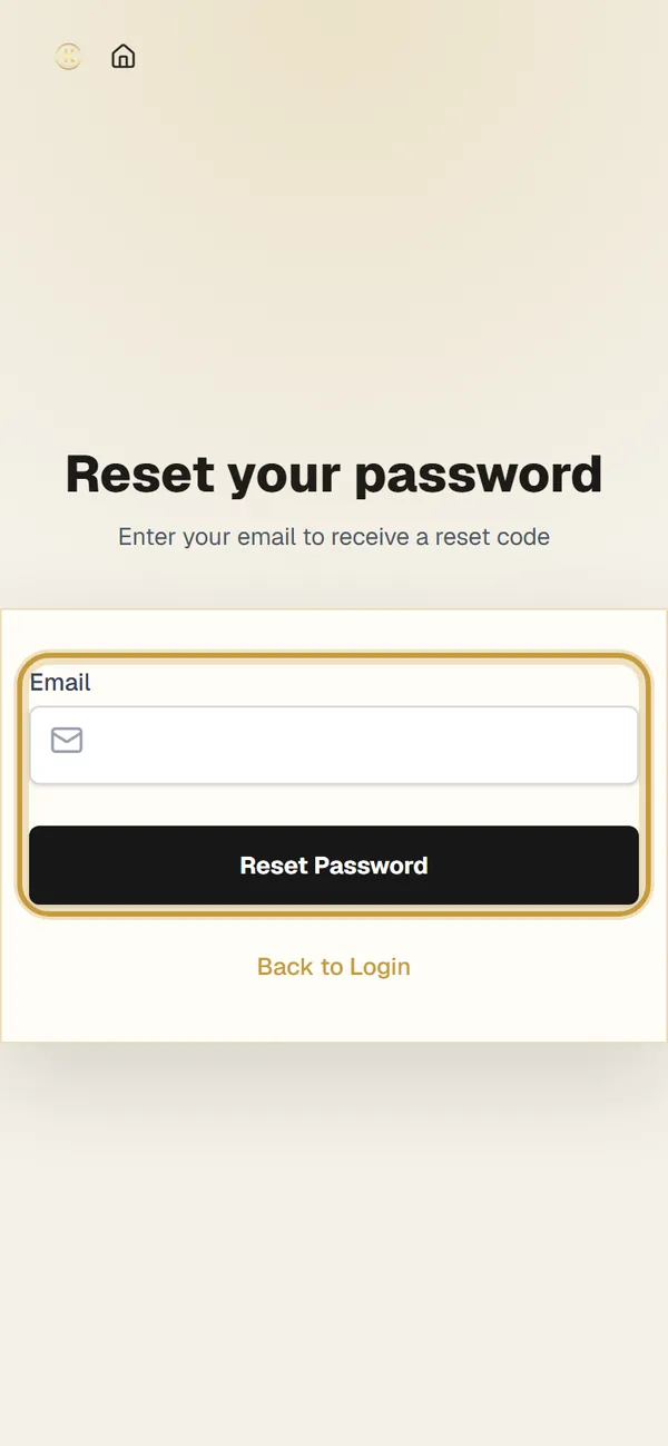 Screenshot: Reset your password